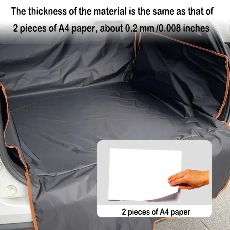 Durable Polyester Auto Trunk Mat for Pets - Non-Slip, Scratch-Resistant, Easy-Clean Mat for SUVs and Cars, Pet Safety Mat